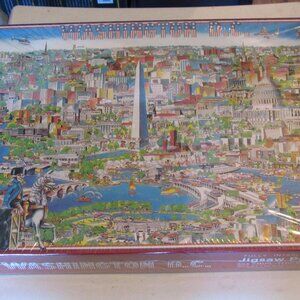 Vtg1988 City of Washington D.C. Character Jigsaw Puzzle Buffalo Games SEALED